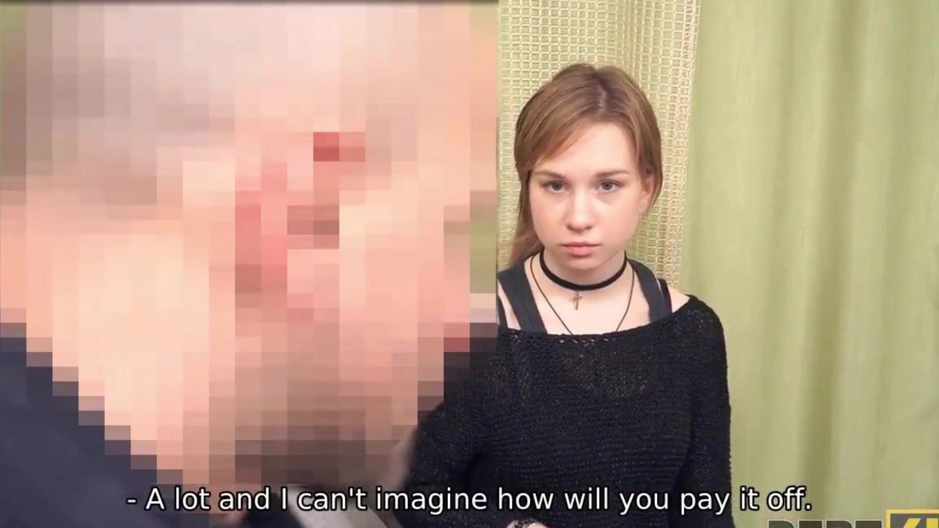 Debt4k. Русский коллектор предлагает милой рыженькой Лесси половые отношения