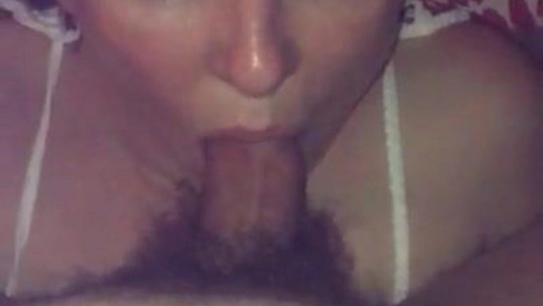 Girlfriend gags on cock