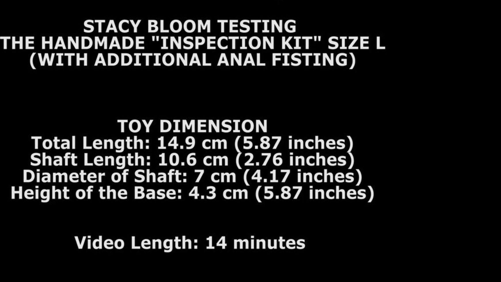 Stacy Bloom Testing The Handmade  Inspection Kit  Size L (With Additional Anal Fisting) TWT052