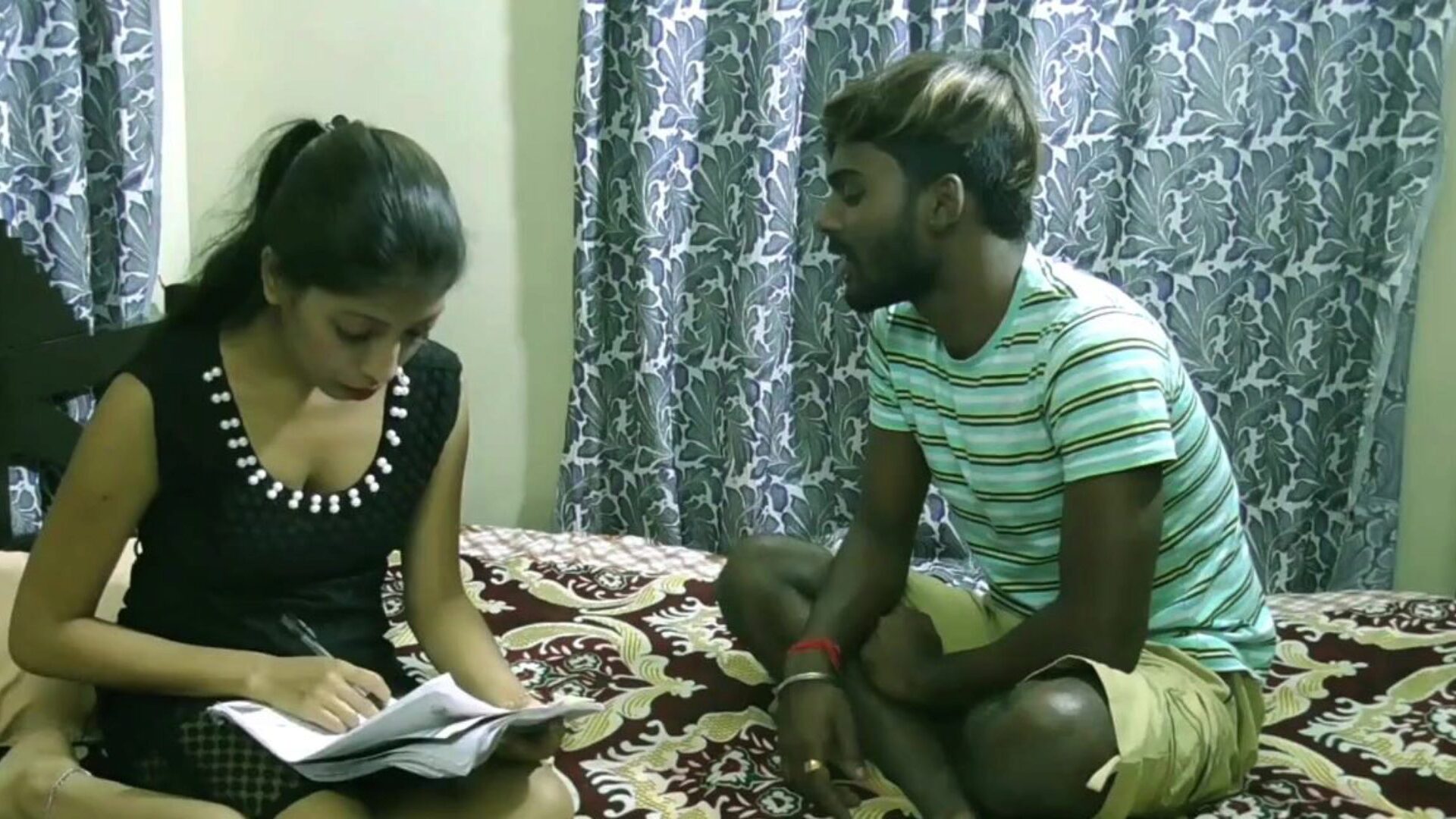 Indian hot Madam has offhand fuck-a-thon with student Uncut webseries I am highly feeble in math and my madam invites me her home for specific tuition. She was so hawt and hot  She taught me what is intercourse watch till the end