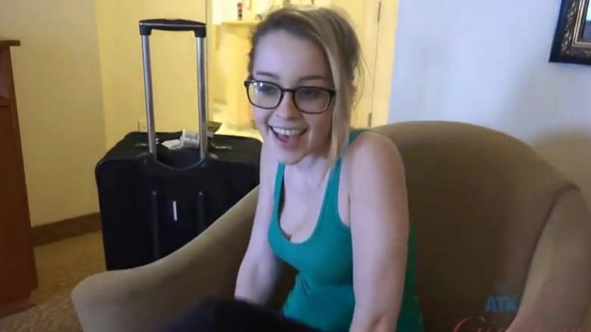 Giving a nerdy cutie two creampies in Vegas AmericanTeenCam.com