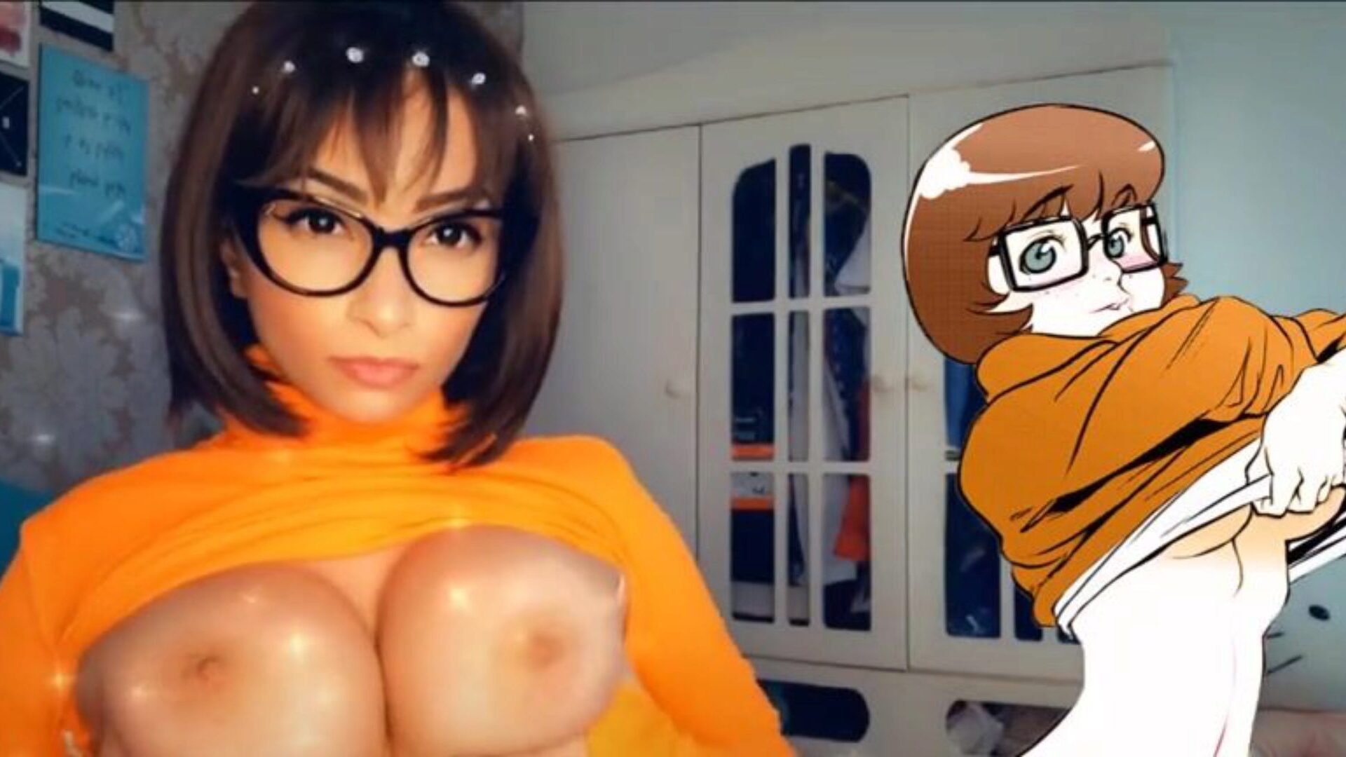 Velma & the Monster Creampie - Velma CHUPANDO gostoso o Pau do Monstro munched encher a Boquinha de Leitinho - Scooby Doo
