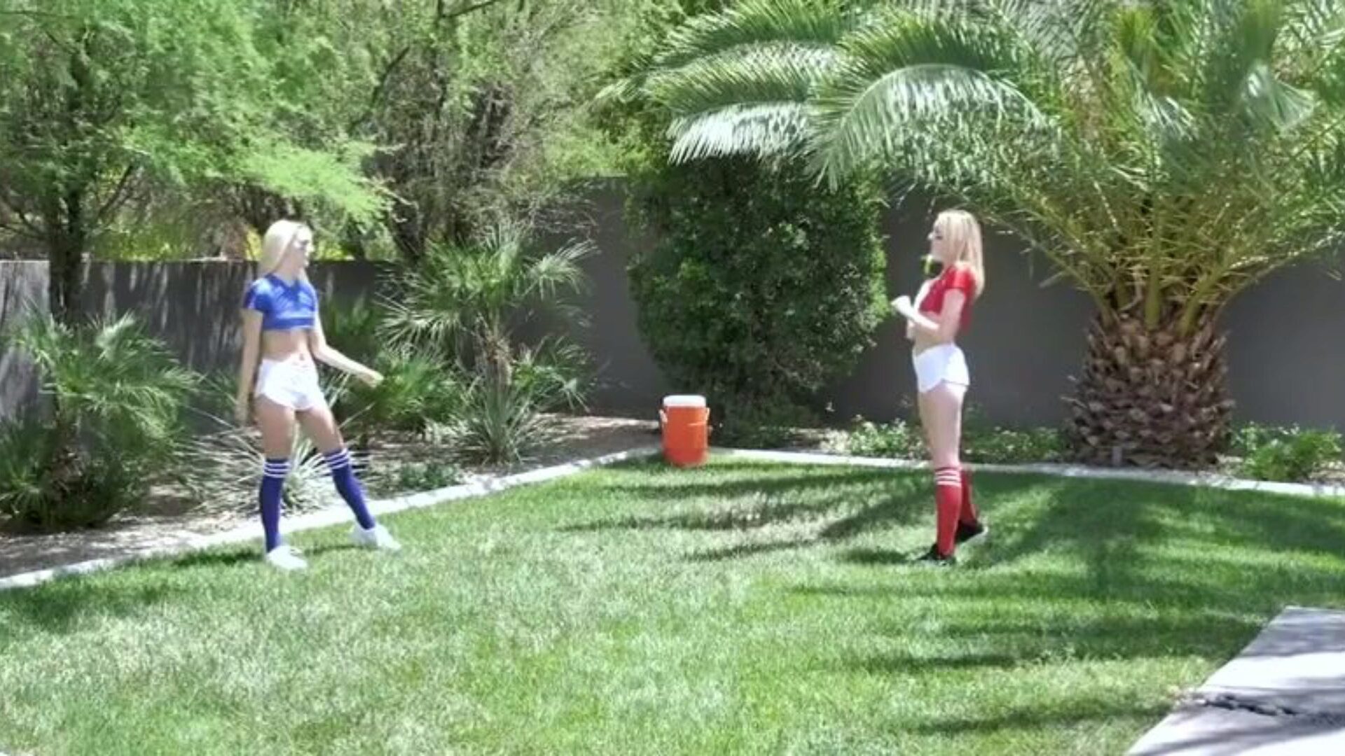 Come and Play With Us! 2 slender stepsisters determined to go out and have fun some football beneath the sexy summer sun! But their nosy step-dad desired to join! Will they let him however