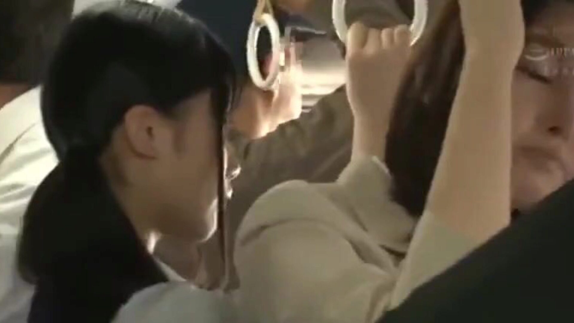 Japanese Schoolgirl Searches for her Prey on Bus