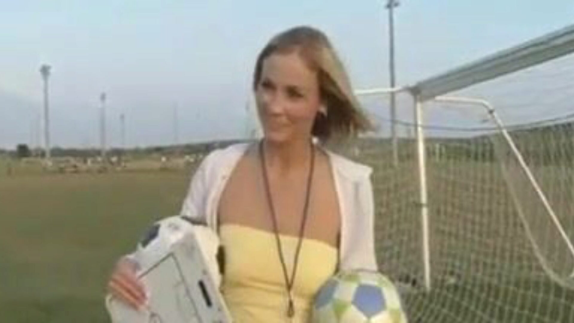 Cute Blond Soccer Mama