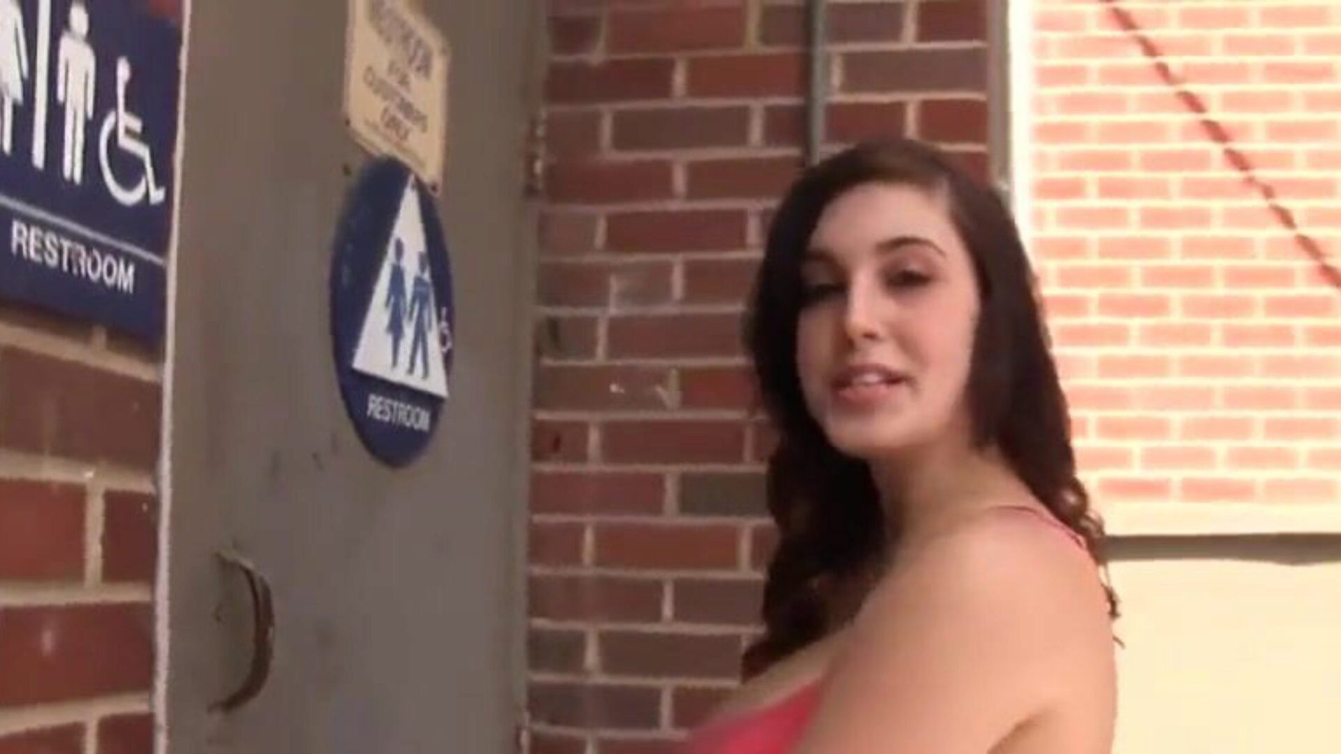 Noelle Easton fellates and bonks black ramrod at Gloryhole Noelle takes a tour to a public restroom that hasn't been cleaned since the Clinton years. The brassiere-busting-angel globs to her knees and worships every inch of that faceless african rod