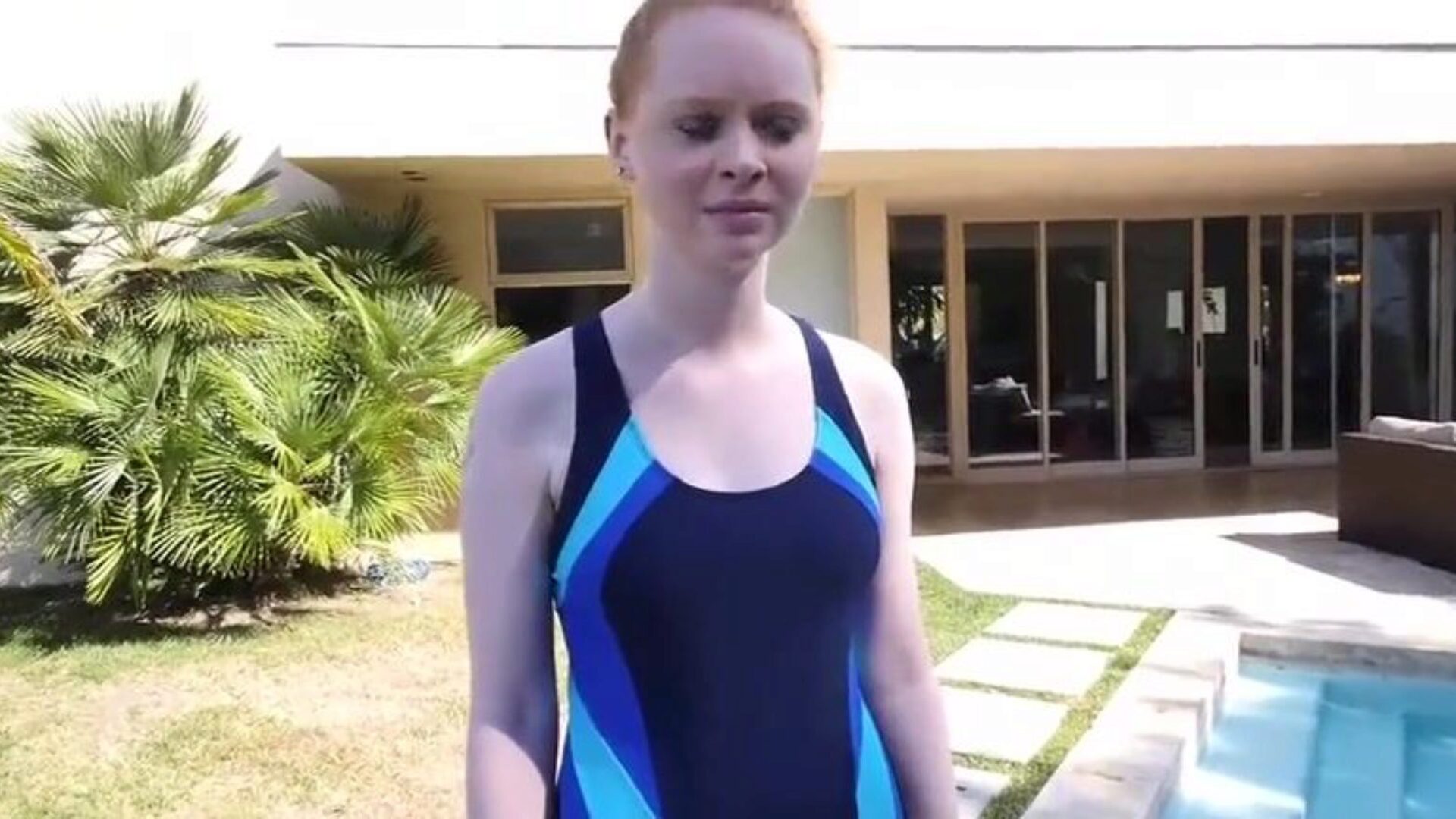 CFNMTeens - Pale Redhead Screwed By The Swimming Tutor