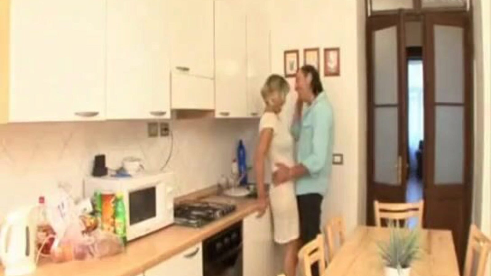 Aged Golden-Haired Mother I'd Like To Fuck in kitchen