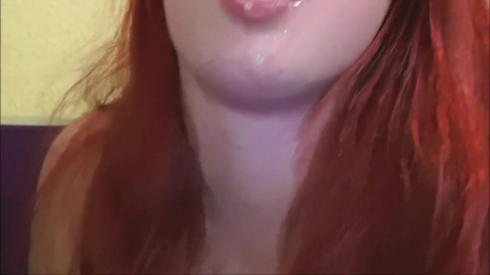Red Head Cum Play after Blowjob