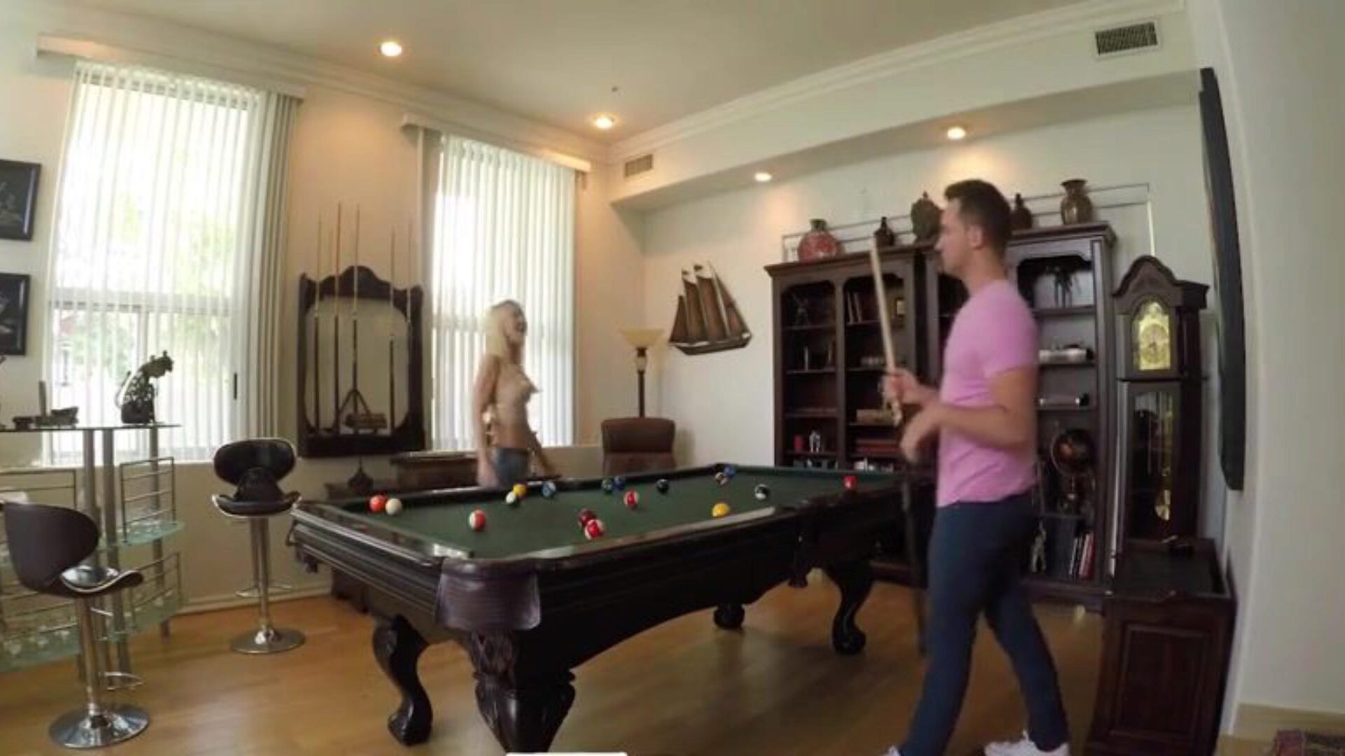 SpyFam Golden-Haired step-mom Laura Bentley copulates sonnie on pool table