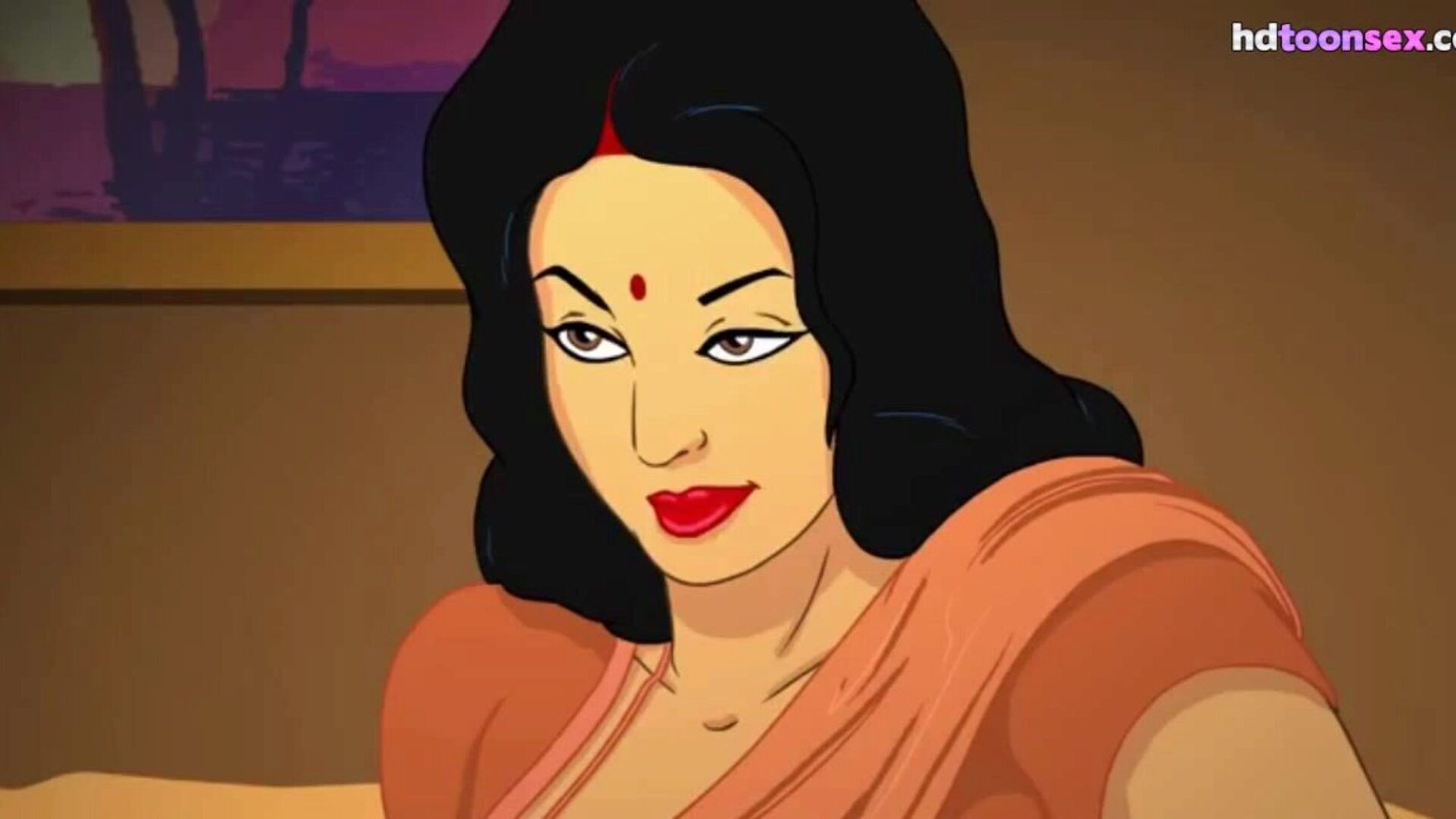 マラーティー語インドのセクシーな母の漫画のアニメーション