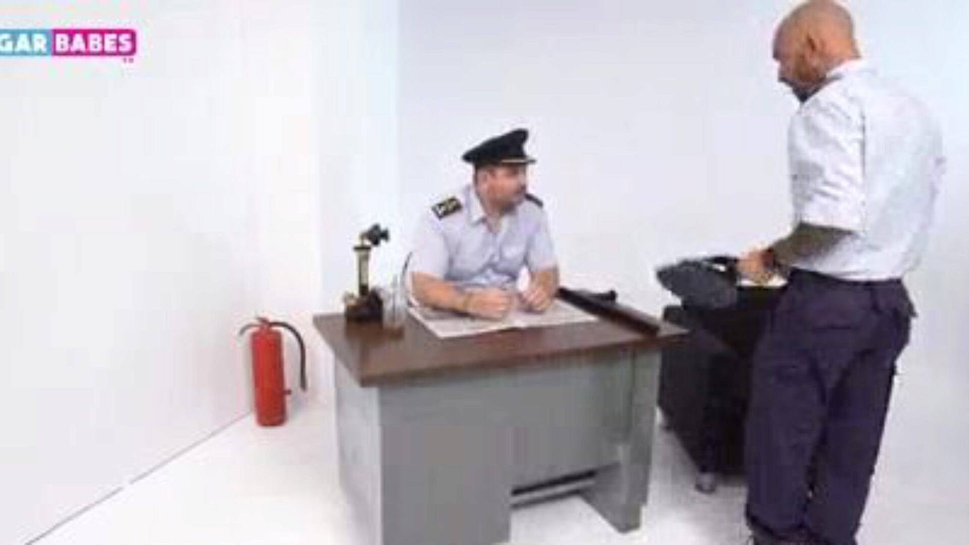 SUGARBABESTV: Greek Police officers crazy fuckfest